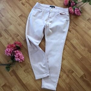 Vintage ELLEN TRACY SZ 8 high waist straight leg pink 5 pocket casual work pants